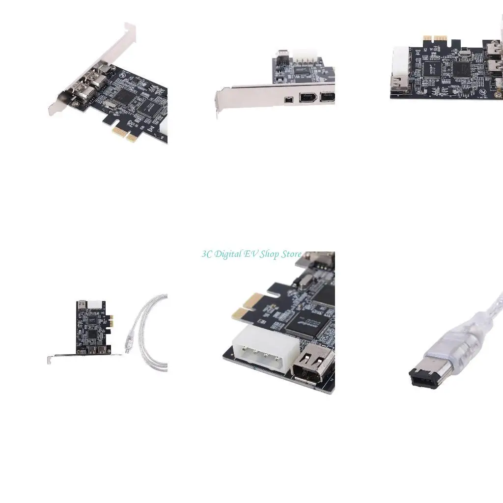E74D PCIE 3 PORTS FIRWIRE CABLE CABLE CARD PCI ЧИССЕТ ТЕРУЖАЯ 1394B и 1394A TI XIO2213B Адаптер чипсетов для настольного ПК E74D PCIE 3 PORTS FIRWIRE CABLE CABLE CARD PCI ЧИССЕТ ТЕРУЖАЯ 1394B и 1394A TI XIO2213B Адаптер чипсетов для настольного ПК