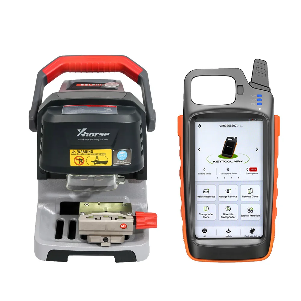 

Xho-rse Dolphin XP005 Automatically Key Cutting Machine Plus VVDI Key Tool Max As a Screen