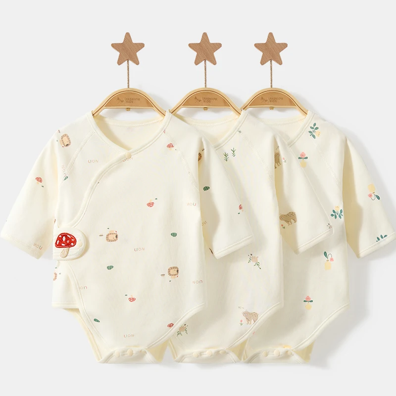 

Baby Cotton Seamless Bodysuit, Double-Layer Belly Cover, Soft Tagless All-Season Infant Onesie, Unisex NB-18M (2025 New)