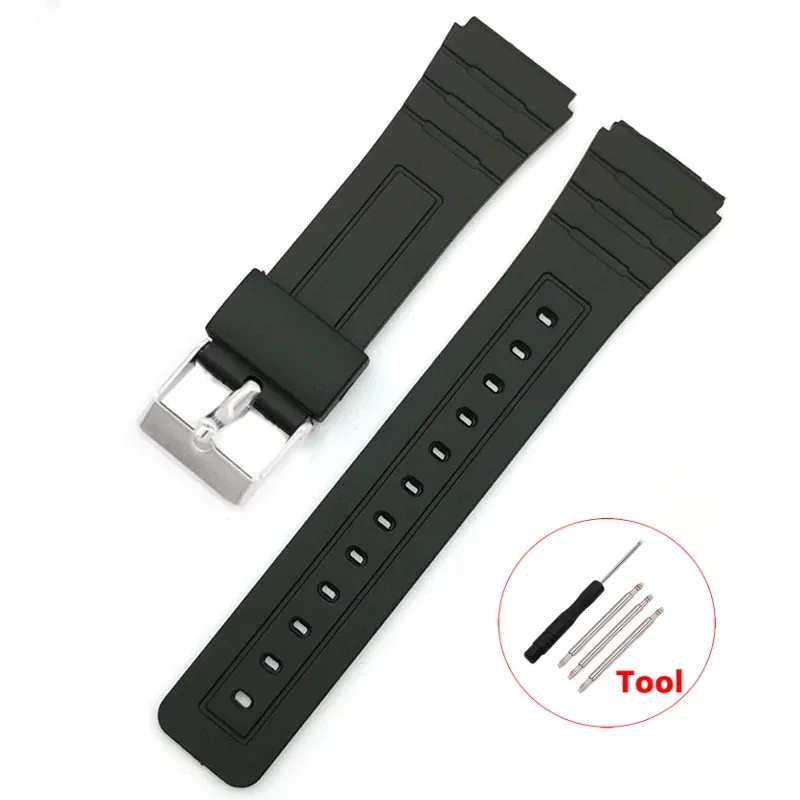 12/14/16/18/20/22mm Silikon Gummi Strap für Casio W800H A158/168 AE1200/1300 F91W F84 Armband Männer Frauen Armband Zubehör