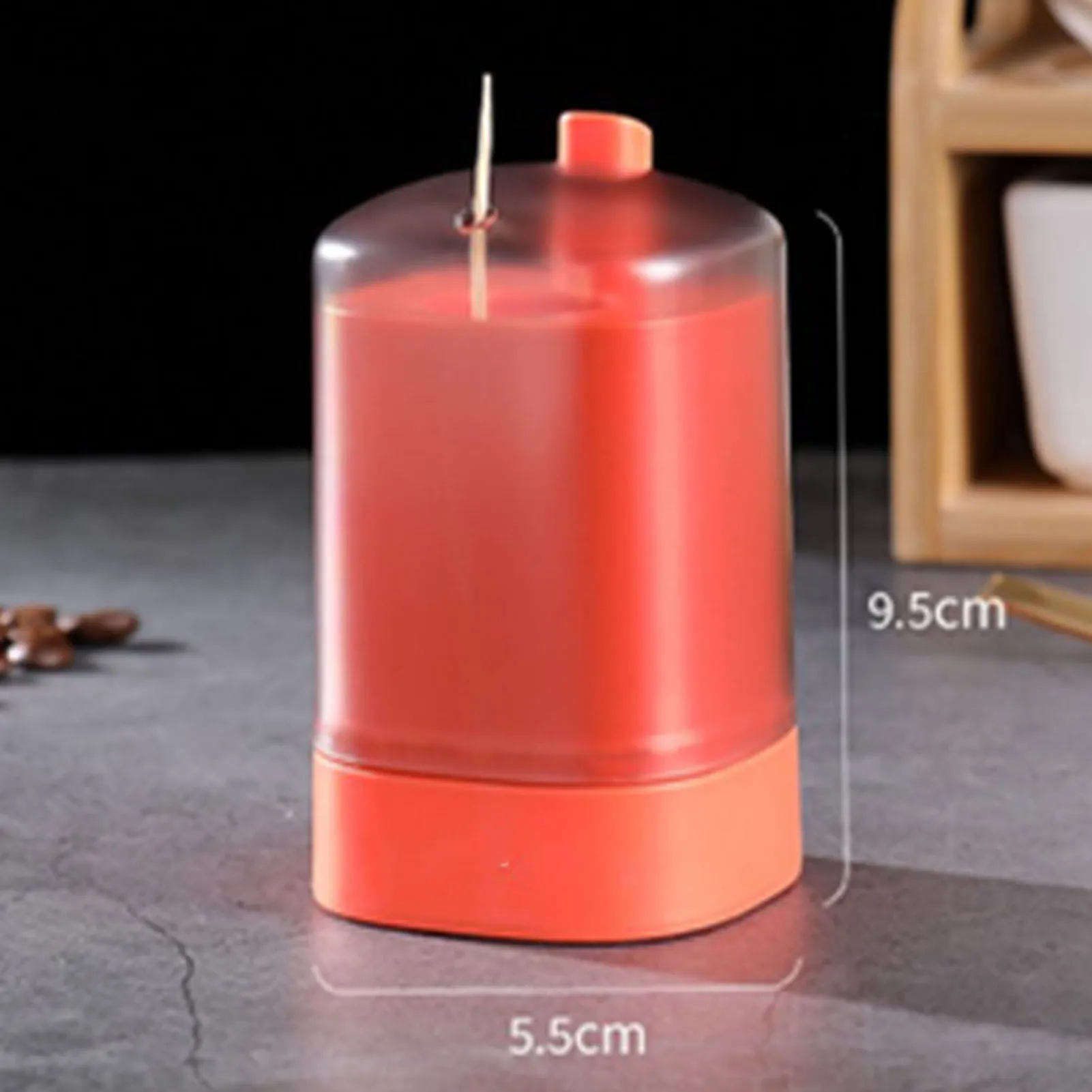 Automatic Toothpick Box Automatic Popup Detachable Bottle Transparent Window Toothpicks Storage Box for Home Restaurant