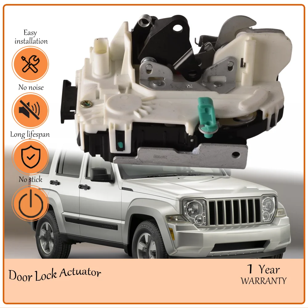 Vibration Damped Right Rear Tailgate Lock Unit Aligned with Jeep Liberty 2008-2012 Factory Code oe 100DLA1303S,931617,931-617
