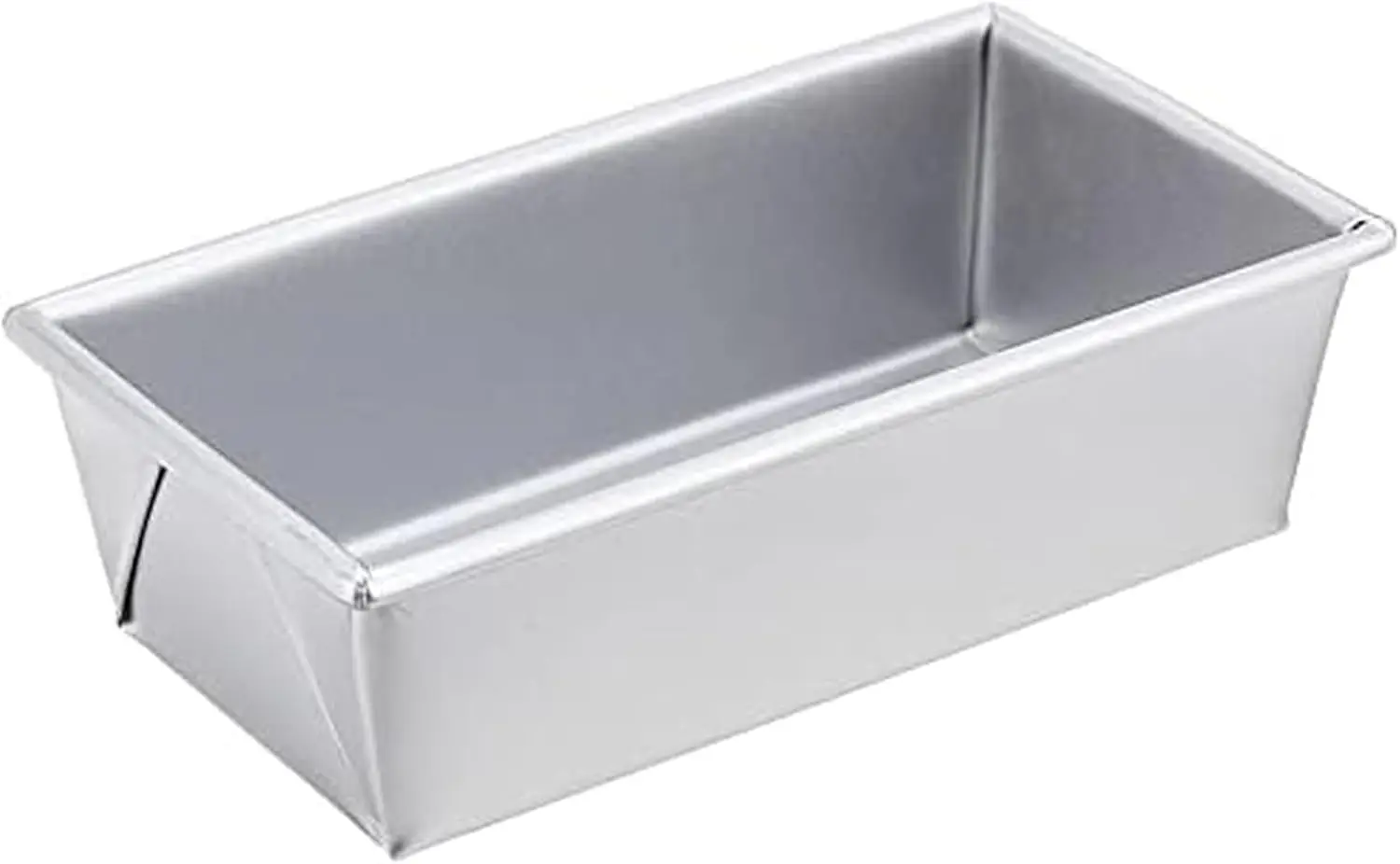 

Heavy-Weight Aluminized Steel 1-Pound Loaf Pan, Professional Bread Baking Pan with Wire Reinforcement
