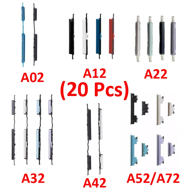 Pop 20Pcs Phone Volume Button For Samsung Galaxy A12 A22 A42 5G A125 A127 A225 A226 A426 New External Up Down Side Key Parts