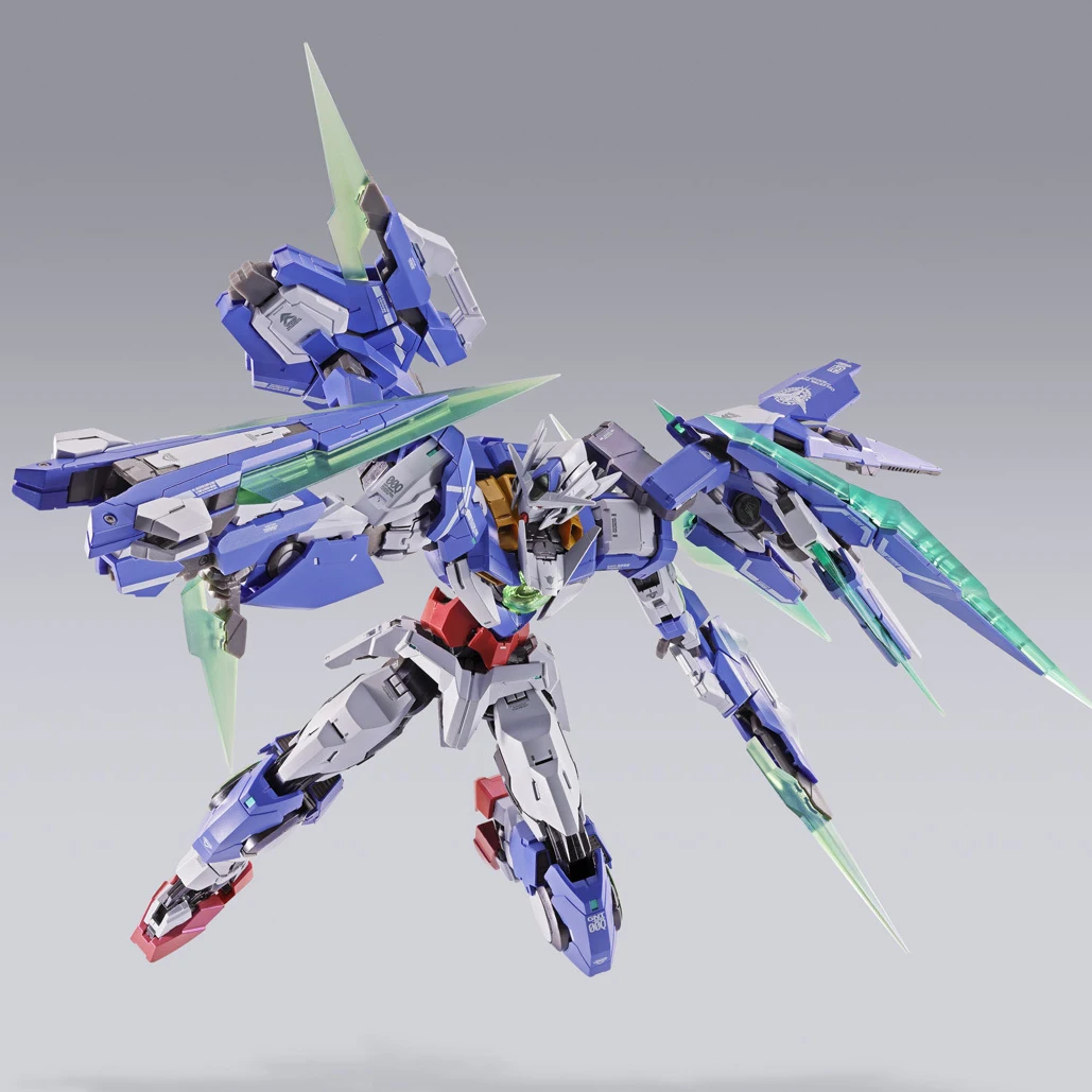 Bandai Original METAL BUILD GNT-0000/FS Quantum 00 Gundam Full Blade Assembly Figure Model Collectible Ornaments For Kids Gifts