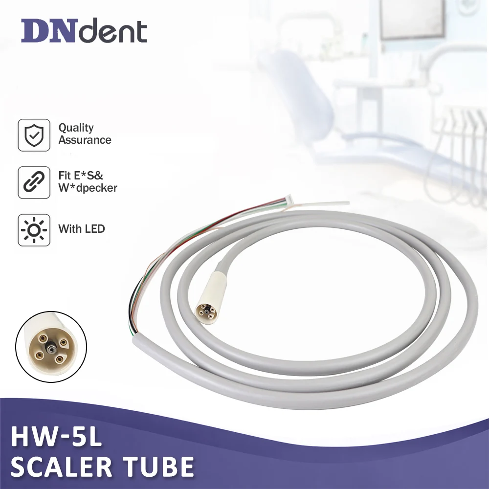 Dental Ultrasonic Scaler Handpiece Cable Tube HW‑5L LED Silicone Hose Replacement Spare Part Satelec Piezo Scaler