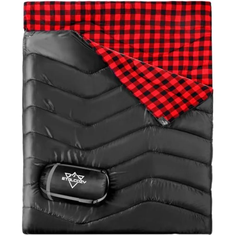 

Спальный мешок XL Queen Size для двоих взрослых, легкий, компактный, с фланелевой подкладкой и термоизоляционной трубкой Thermolock