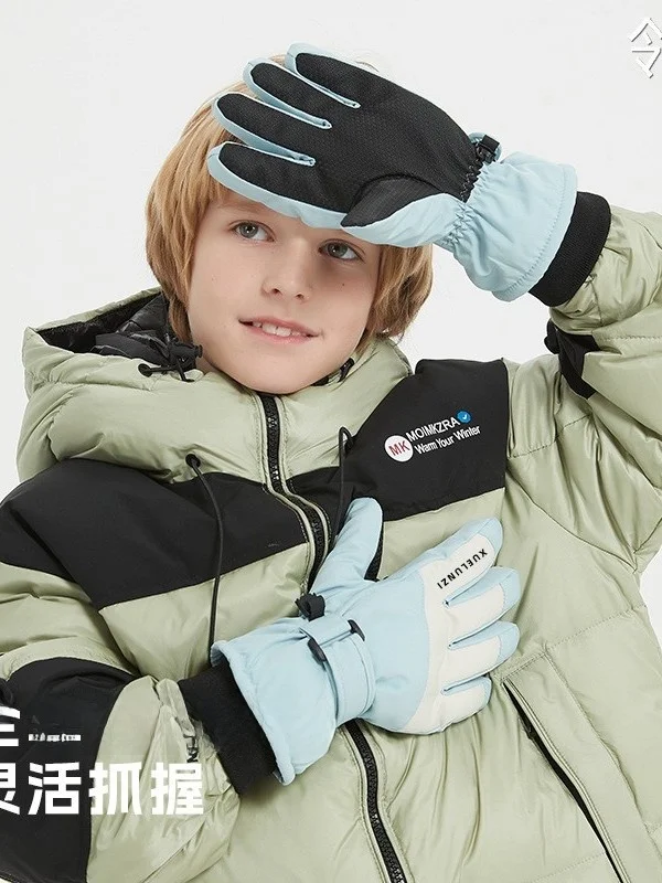 

Теплые зимние велосипедные перчатки для мальчиков и девочек, ветрозащитные перчатки для катания на лыжах, студенческие повседневные перчатки для езды на велосипеде, катание на лыжах, зимние спортивные перчатки для улицы