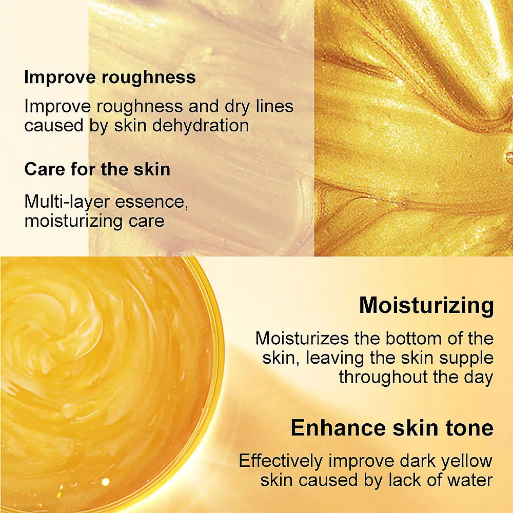 24K Gold Anti Aging Skin Care Set Golden Niacinamide Face Essence Anti Wrinkle Brighten Firming Skin Golden Moist Repair Mask