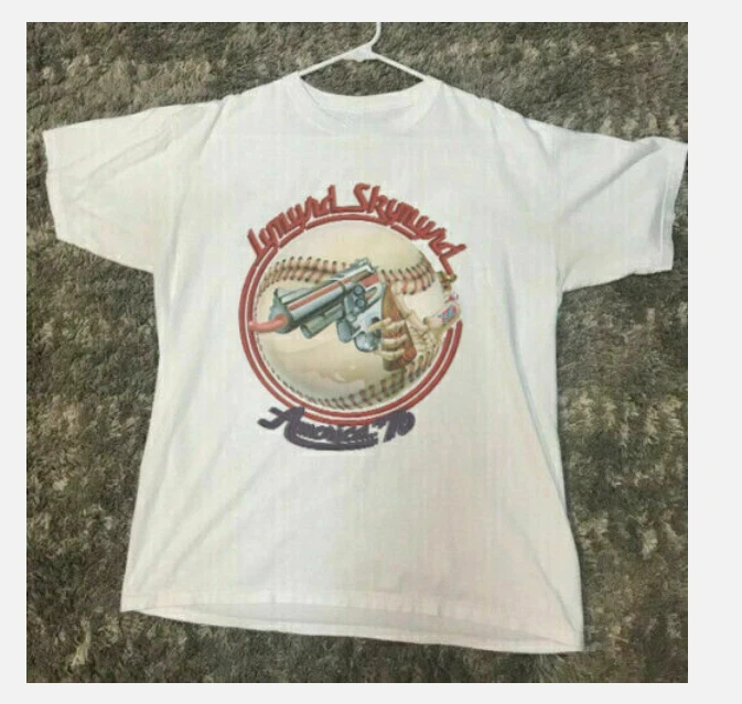 Camiseta retrô da turnê Lynyrd Skynyrd EUA de 1976, camiseta de banda de rock dos anos 70, tamanho S-4XL, presente para fãs, mangas curtas masculinas e femininas