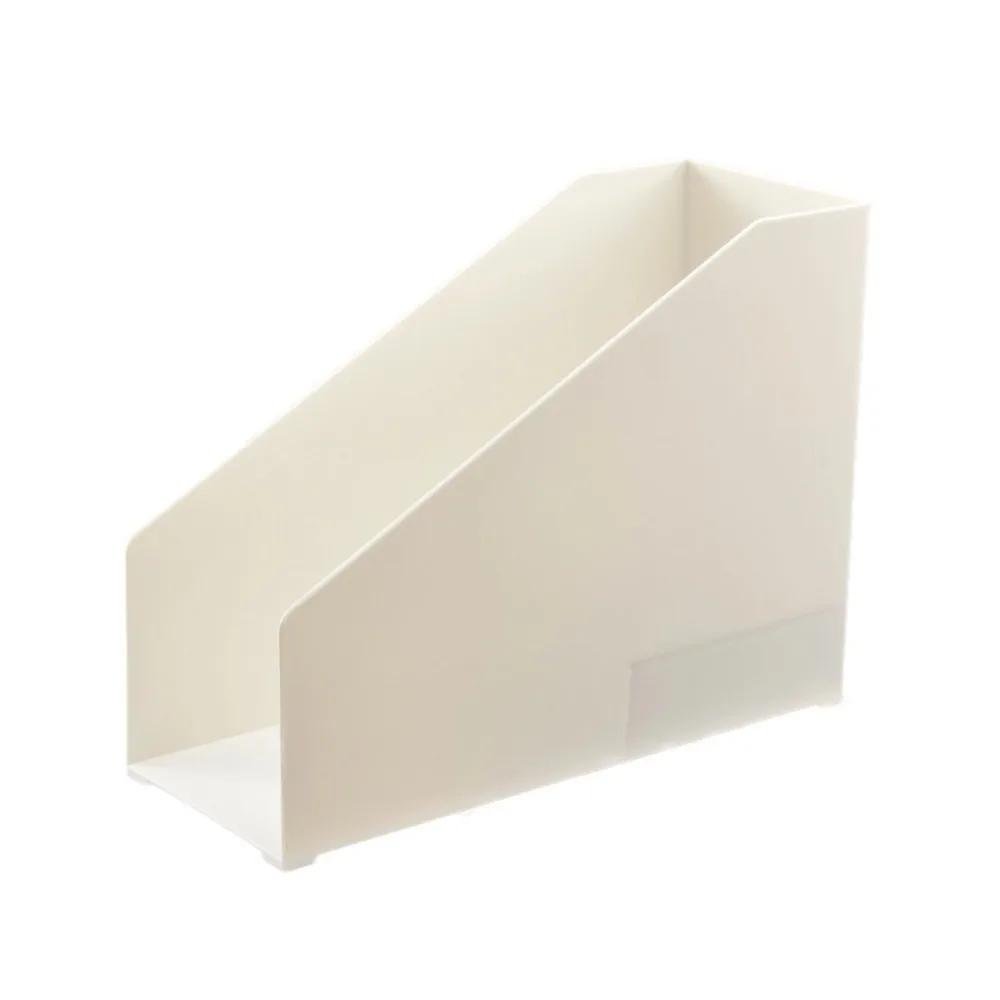 

Portable Plastic Bookends Solid Color Large Capacity File Storage Shelf Double Layer Desktop Book Holder Student Supplies