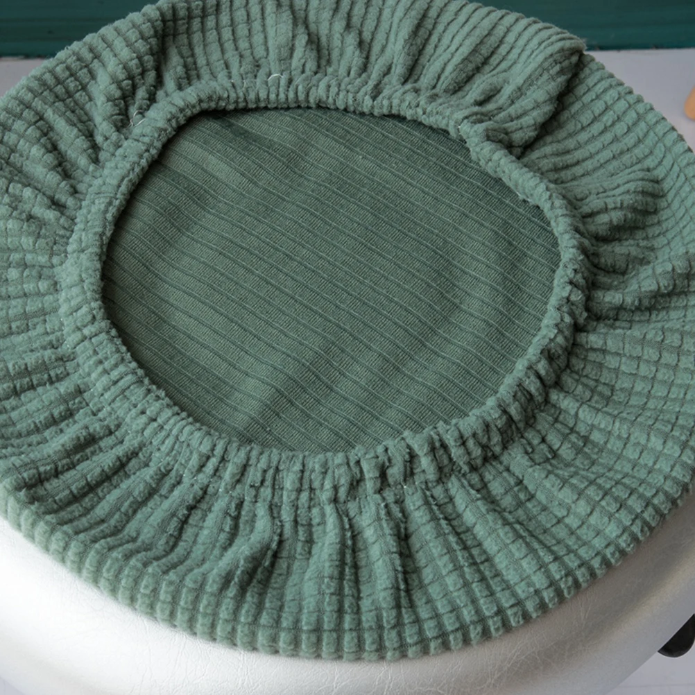 

Chair Protector 30-38Cm Round Elastic Spandex Chair Cover for Hotel Wedding Banquet Dining Seat Case Stretchable Army Green