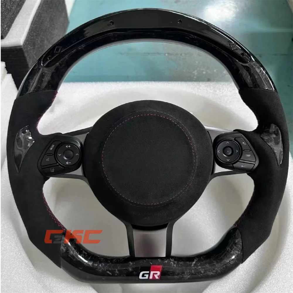 

Customized black Carbon Fiber LED Steering Wheel for 2022 2023 2024 2025 GR86 GR