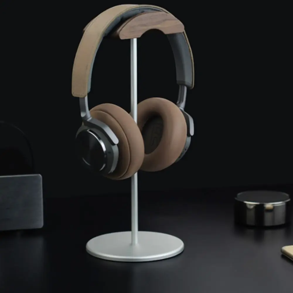 Kopfhörerhalter aus Walnussholz, Aluminiumlegierung, Tisch- und Schreibtischhalterung, Gaming-Headset-Halter, stabile Metallbasis, hohe Qualität. – Detail 11