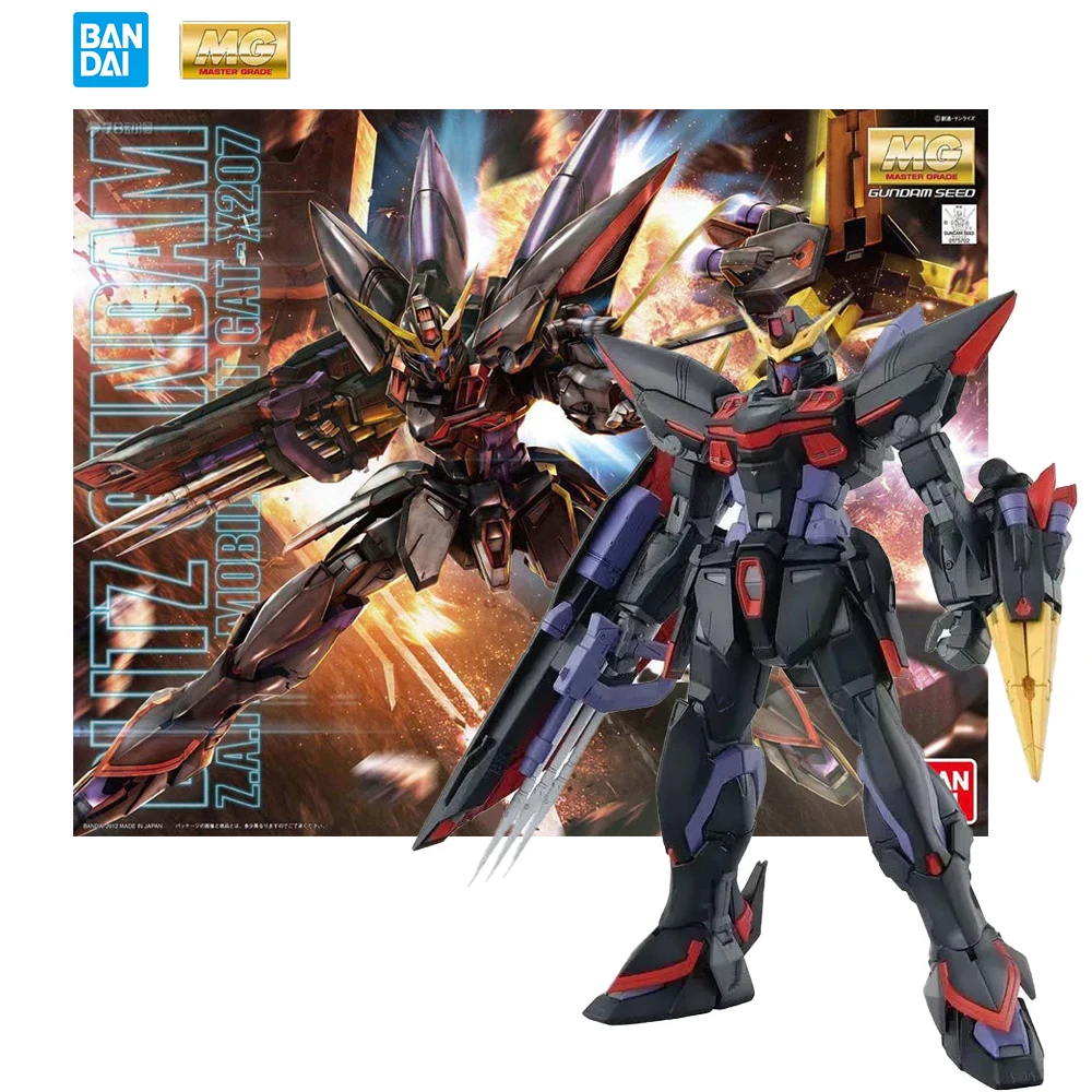 

In Stock Original Bandai MG 1/100 GAT-X207 Blitz Gundam Assembly Model Collectible Anime Robot Kits Figures Kids Gift for Boys