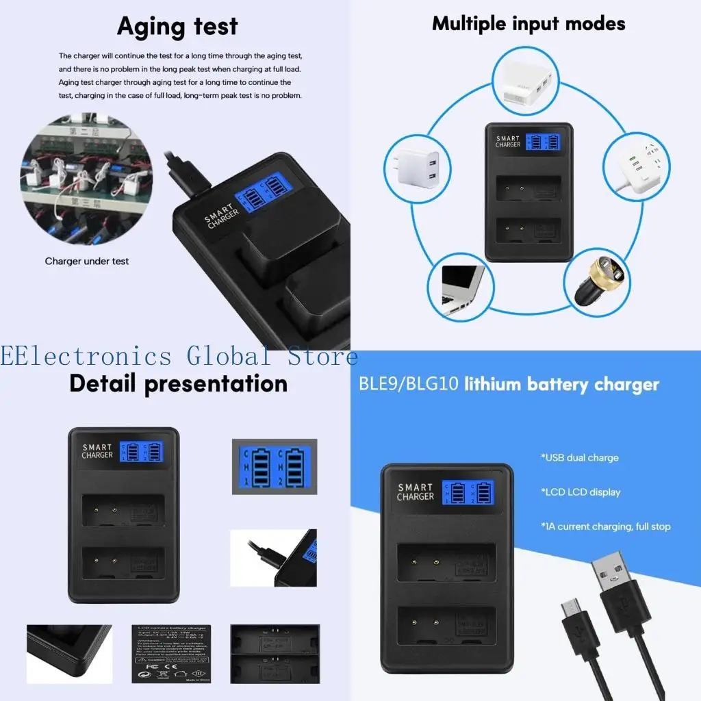 

462b Rapid Chargers для DMC GF6 GX7 GF3 GF5 GX80 Батарея быстрое и эффективное зарядку