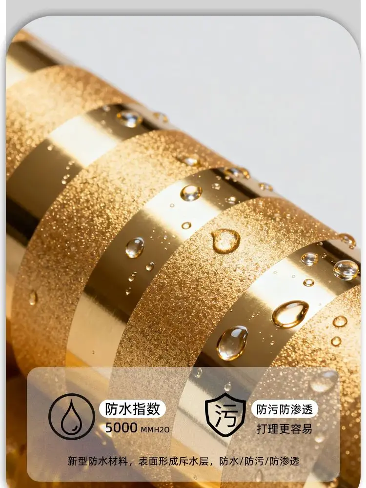 PVC Waterproof Gold Striped Wallpapers Stickers for DIY Living Room Bedroom TV Background Wall Vinyl Self Adhesive Wallpapers