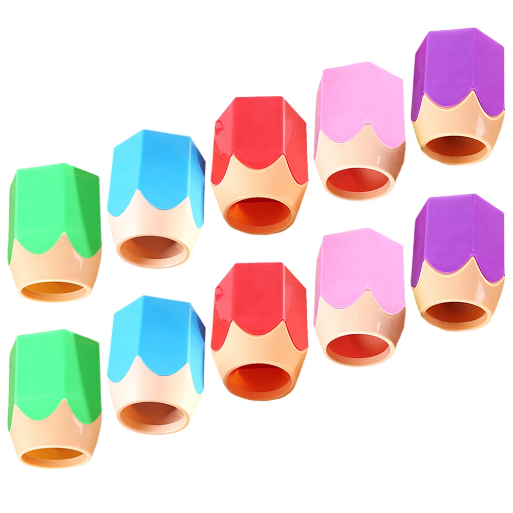 

10 Pcs Crayon Contrast Color Pen Holder Office Holders Pencil Abs Cups Organizer