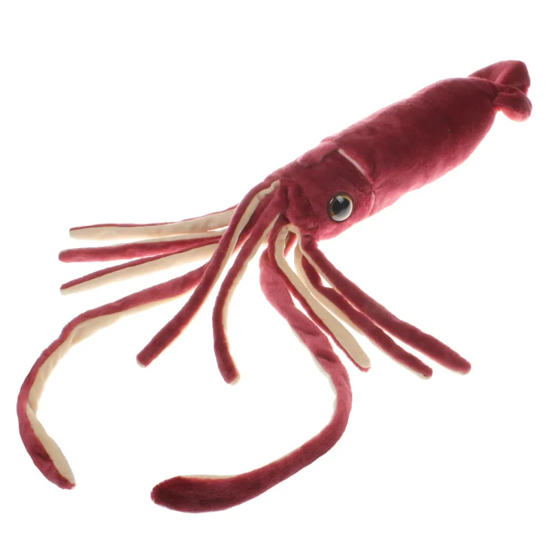 75cm Cute Wine Red Squid Animal Doll Soft Cartoon Plush Toys For Boys and Girls Halloween Holiday Birthday Gifts