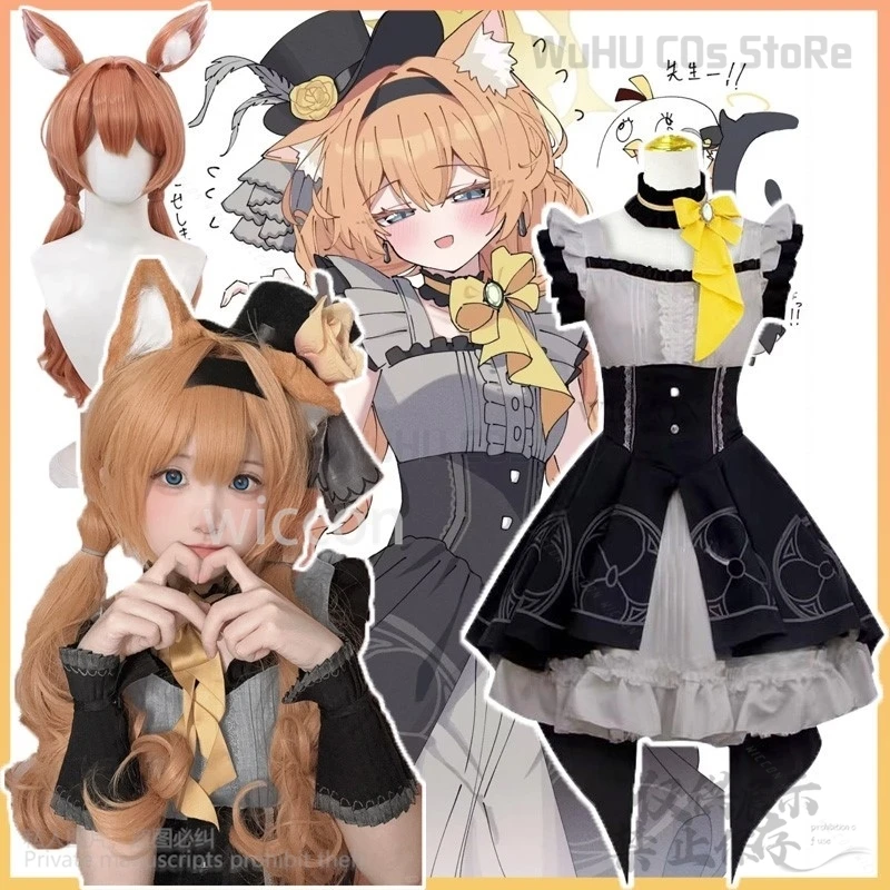 Gioco Anime Archivio blu Cosplay Iochi Mari Costume Lolita Dress Furry Cos Parrucche Earwear per Halloween Natale Ragazze personalizzate