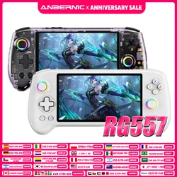ANBERNIC RG557 Handheld Video Game Console Android 14 Gaming Console 5.48