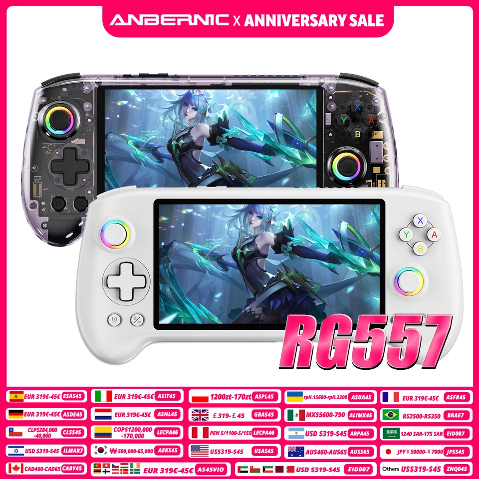 ANBERNIC RG557 Handheld Video Game Console Android 14 Gaming