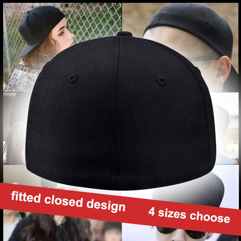 Short Bill Brim 4 Size Fitted Closed Caps Hats New Cycling Plain Trucker Men Women Hip Hop Baseball Snapback Sun Visor Era