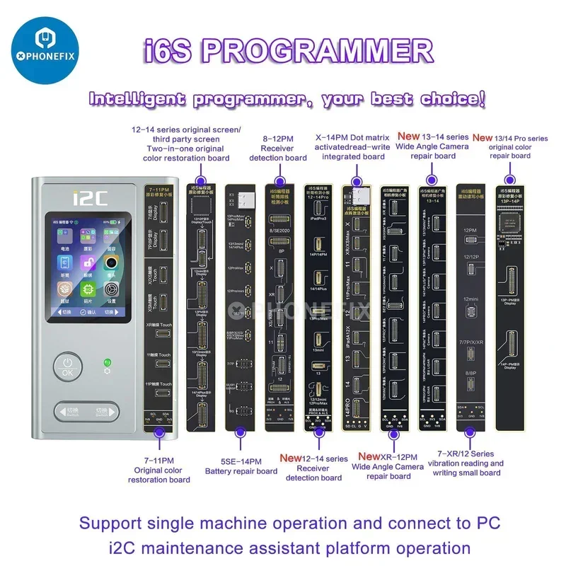 

Программатор I2C I6S с точечной матрицей, оригинальный цветной динамик для камеры IPhone 6-15 PM, аккумулятор, функция распознавания лица, восстанавливающий набор инструментов для ремонта