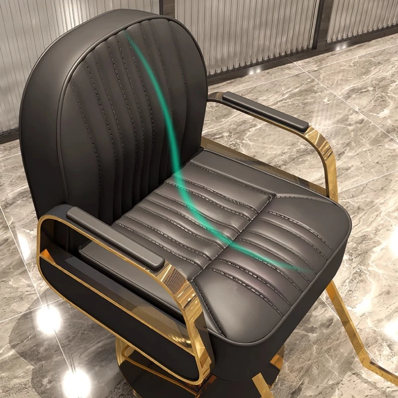 كرسي حلاقة حديث لقص الشعر، تصميم فاخر خفيف، كرسي حلاق عصري، أثاث صالون ناعم احترافي، كرسي XYBC