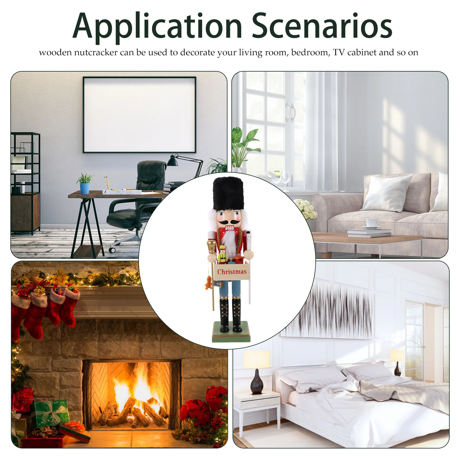 

Cabilock Christmas Nutcracker Ornament Inflatable Figurine Holiday Decor Desktop Decoration Unique Craft Gift