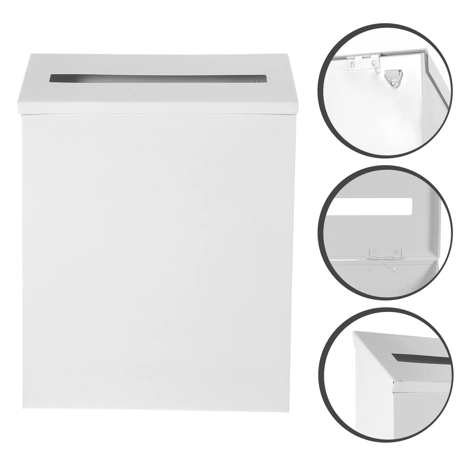 

Iron Mailbox Wall Mounted Outdoor House Letter Box Spacious Storage Rustic Decorative Design for Private Information Safety