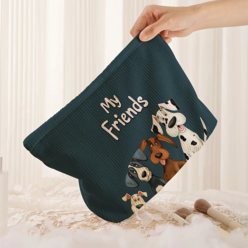 Corduroy Zipper Makeup Bag Storage Bag, Lightweight Makeup Bag, Makeup Bag, Multi Functional Toilet Bag