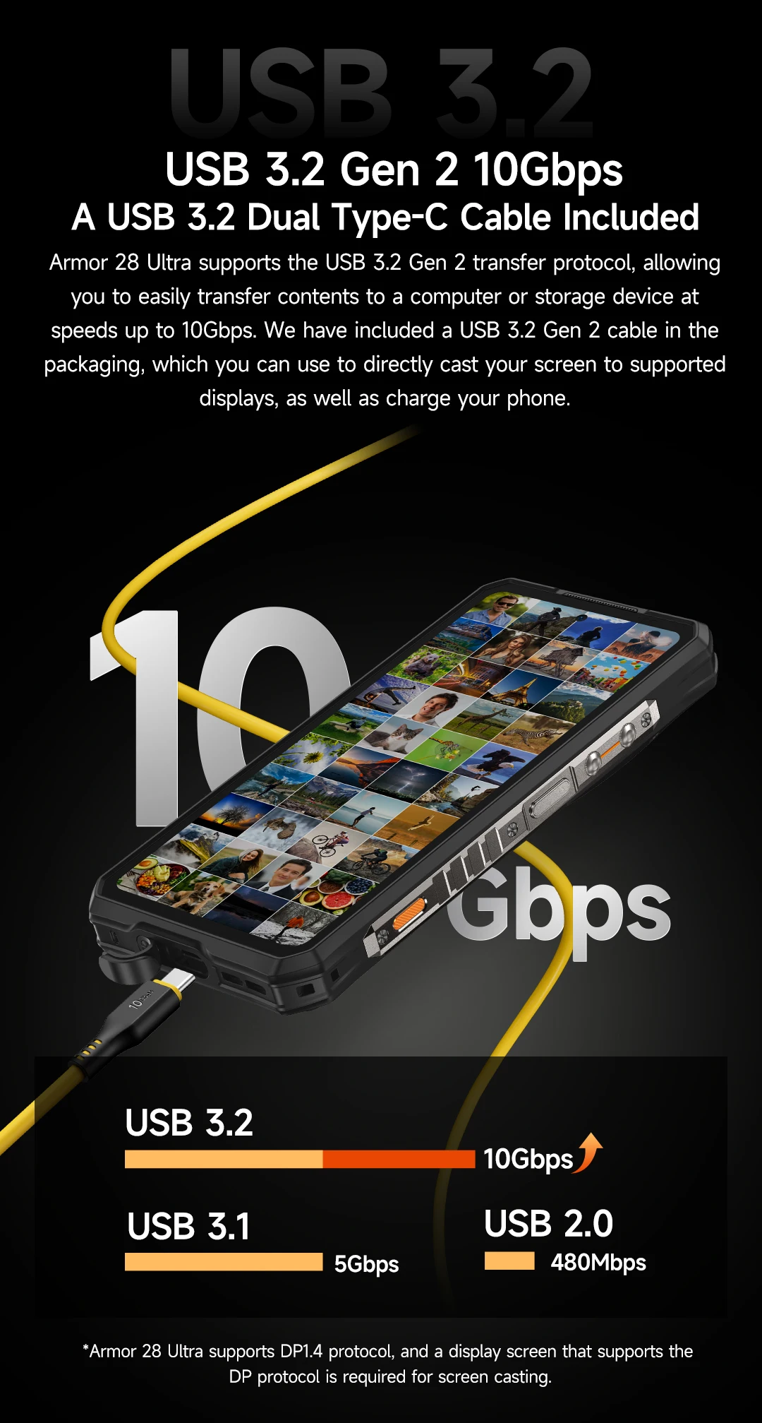 Ulefone Armor 28 Ultra T 5G AI Rugged Smartphone Android 1TB ROM+32GB RAM AMOLED 6.67" Dimensity 9300+