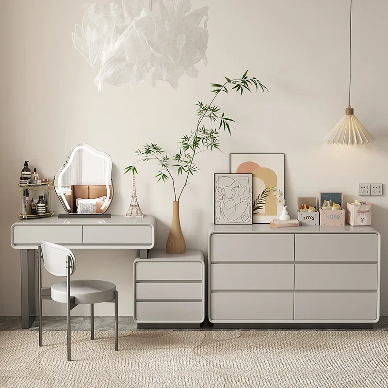 Designer Storage Dressing Table Drawers Mirror White Stool Dressing Table Modern Vanity Coiffeuse De Chambre Bedroom Furniture