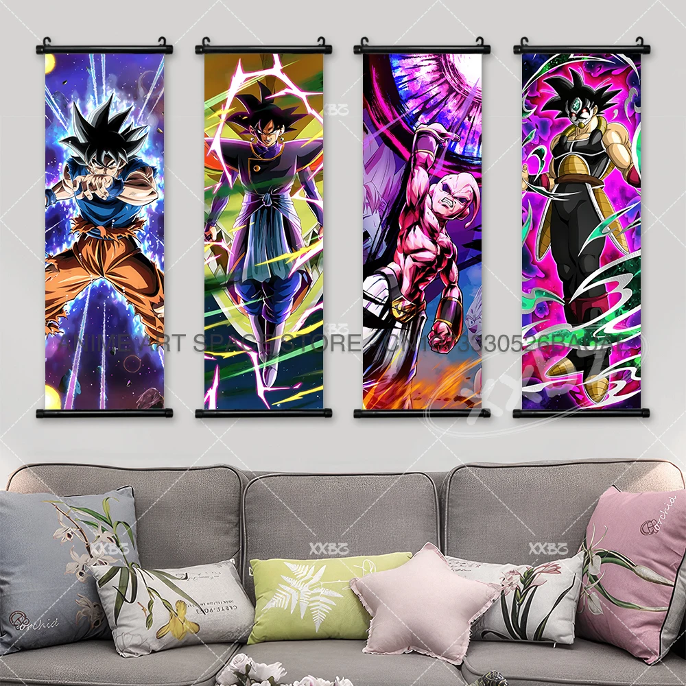 Dragon Ball DAIMA Hängendes Gemälde Raditz Home Dekoration Son Goku Wandkunst Super Saiyajin 4 Gogeta Scroll Bild Dabura Poster – Detail 3