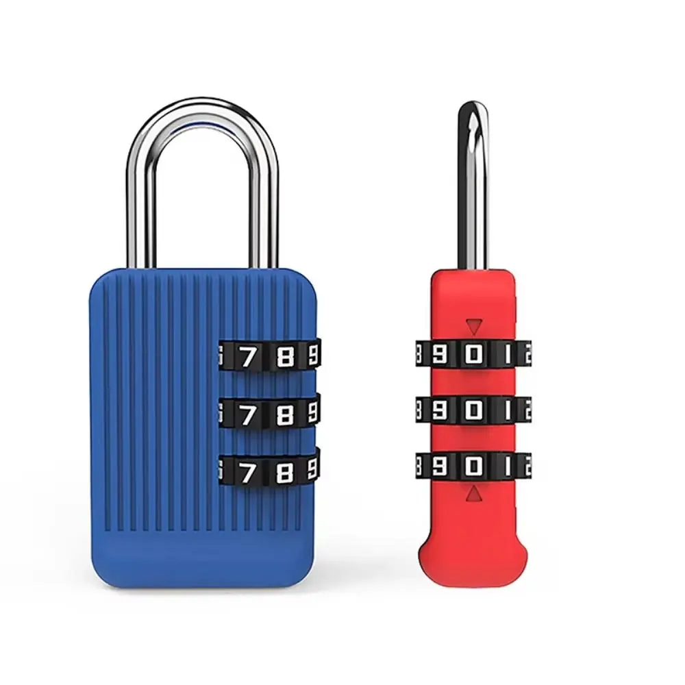 2Pcs Safe 3-Digit Password Lock Rust-proof Waterproof Metal Code Lock Durable Multifunctional Anti-theft Padlock Drawer