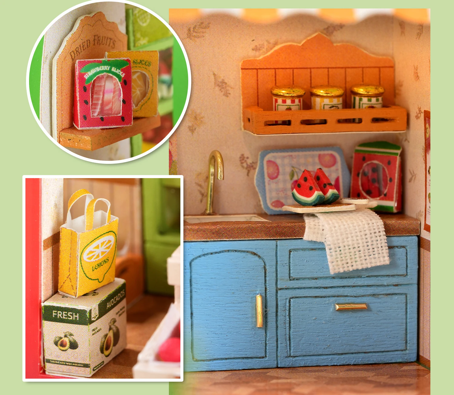 DIY Miniature Dollhouse Kit with LED Light Handmade 3D Puzzle Mini House Toys Home Decor Wooden Crafts For Xmas Birthday Gifts