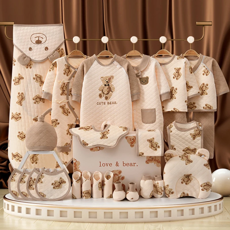 20/22/24/26 Pieces Newborn Clothes Baby Gift Pure Cotton Baby Set 0-6 Months Spring Summer Kids Clothes Suit Unisex Without Box