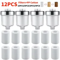 Bath Filter with 8-2 PP Cotton Bathroom Filtration System Water Outlet Purifier Kit Universal Faucet Filter For Kitchen Bathroom
