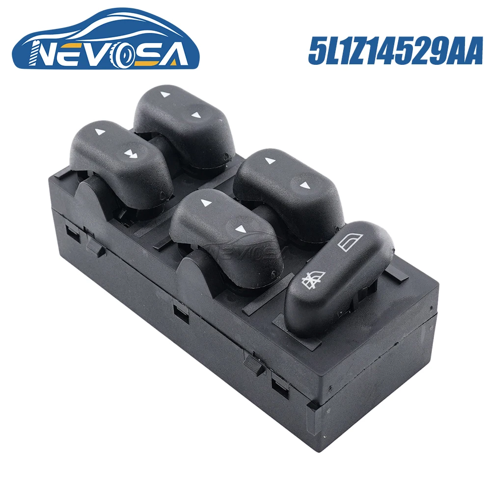 

NEVOSA 5L1Z14529AA For Ford F150 Expedition Crown Victoria Lincoln Mark LT Power Window Switch Driver Side Control Button 11Pins