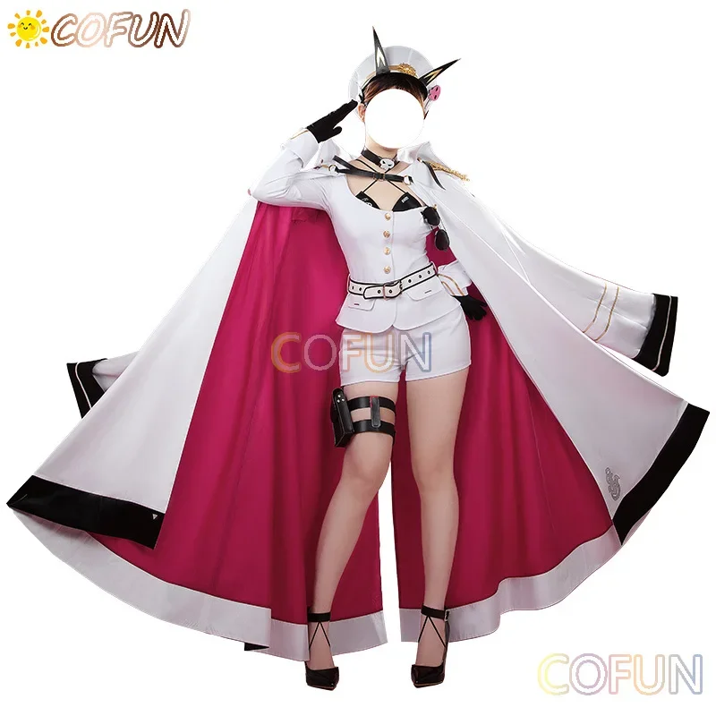 COFUN [Customized] Game NIKKE Mast Cosplay Costume Halloween Outfits Women New Suit Uniform Big Cloak Shirt Short Hat