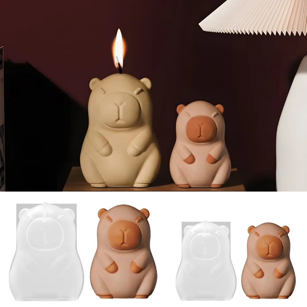 Stehende Capybara Duftkerze Silikonform 3D Tier Harz Gips Bastelzubehör Handgemachte Tropfkleber Autodekoration Geburtstagsgeschenke