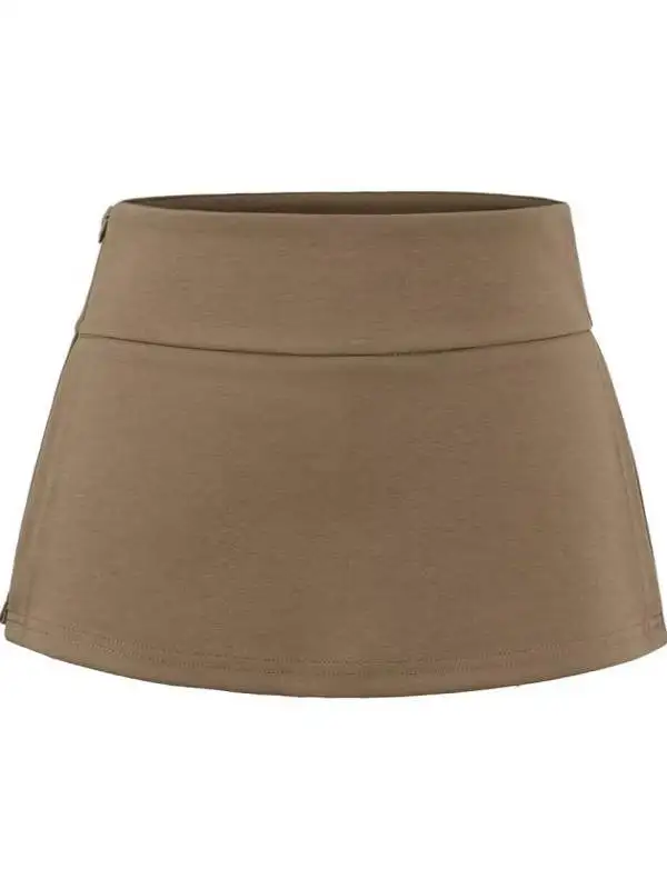 

Юбка трапециевидной формы с высокой талией в американском стиле ретро, спортивные штаны для йоги, женская противолегкая юбка с боковыми разрезами