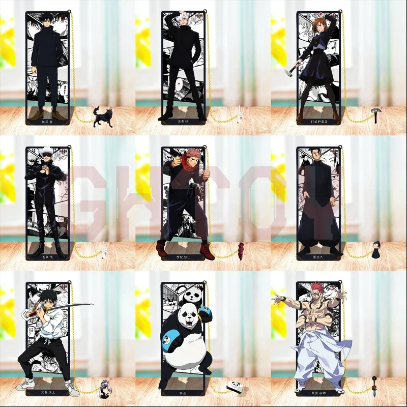 

9cm Jujutsu Anime Peripheral Metal Bookmarks Multiple Characters Available Anime Cosplay Accessory Fans Enthusiast Delight Gift