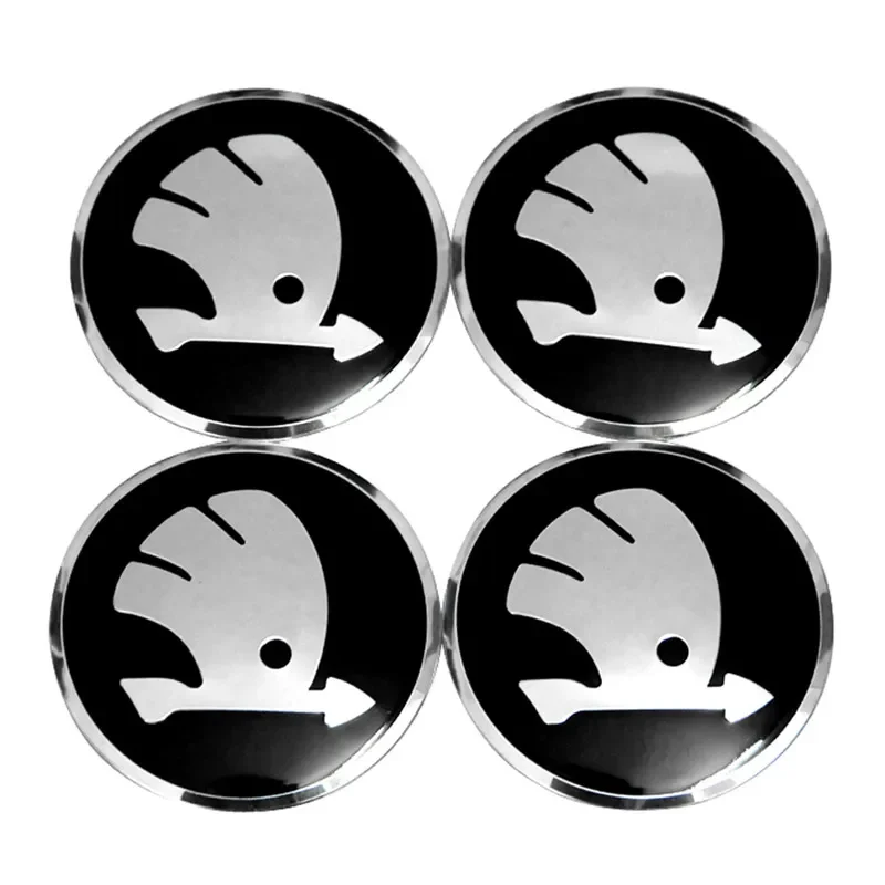 60/65mm Auto Accessories Wheel Center Hub Sticker for Skoda Octavia A5 A7 Fabia 1 Superb Kamiq Rapid Yeti Citigo Vision S Kodiak