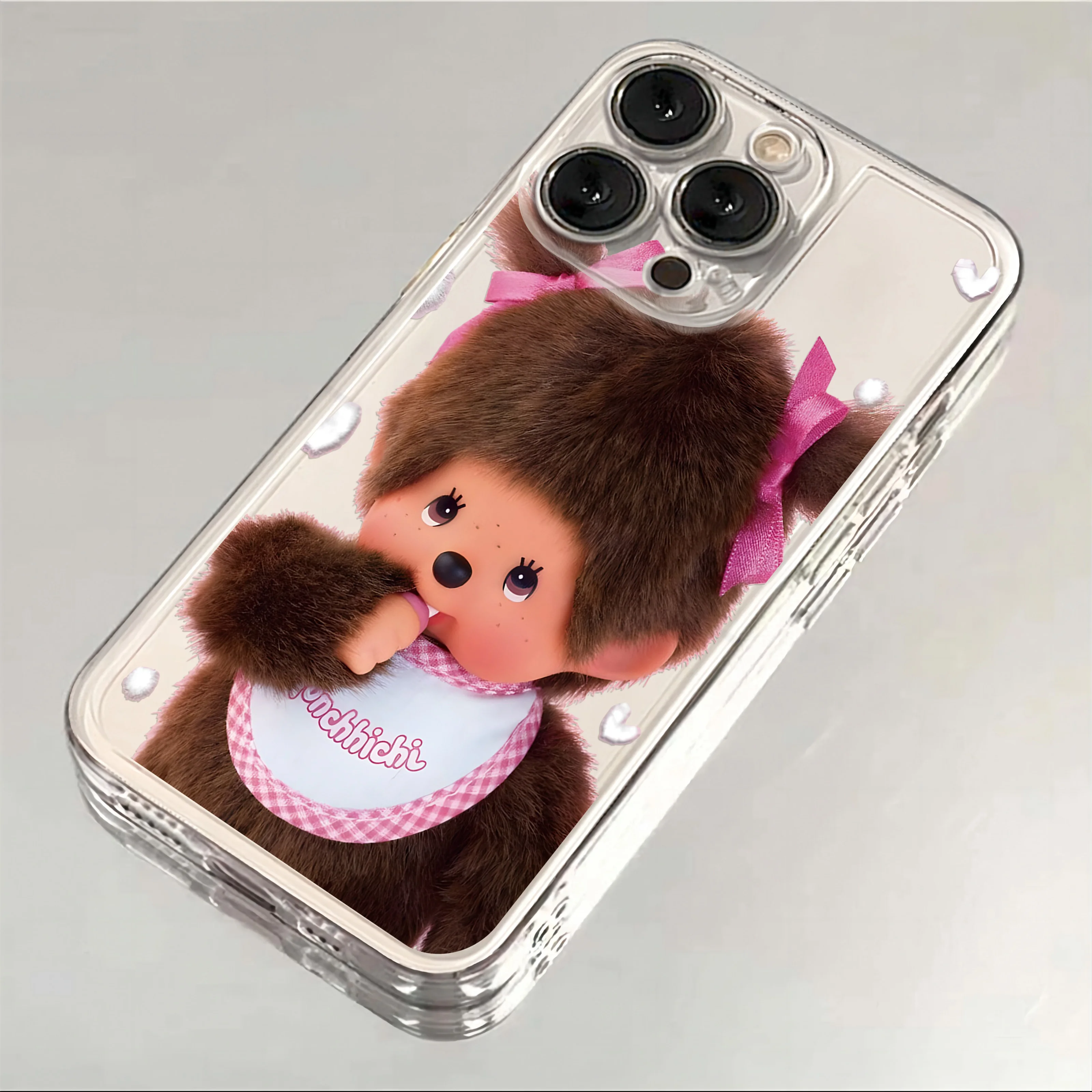Cartoon Cute M-Monchhichis Phone Case For IPhone 17 16e 16 15 14 13 12 11 Mini Air Pro Max X XR XSMax 7 8 Plus Soft Back Cover — product photo 1 of 1