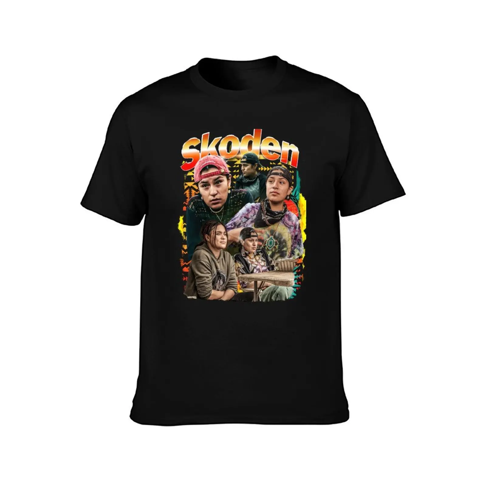 Skoden Reservation Dogs T-Shirt, Summer Casual Cotton Tee, Oversized Streetwear Tops, Vintage Graphic Print, Unisex Men Women