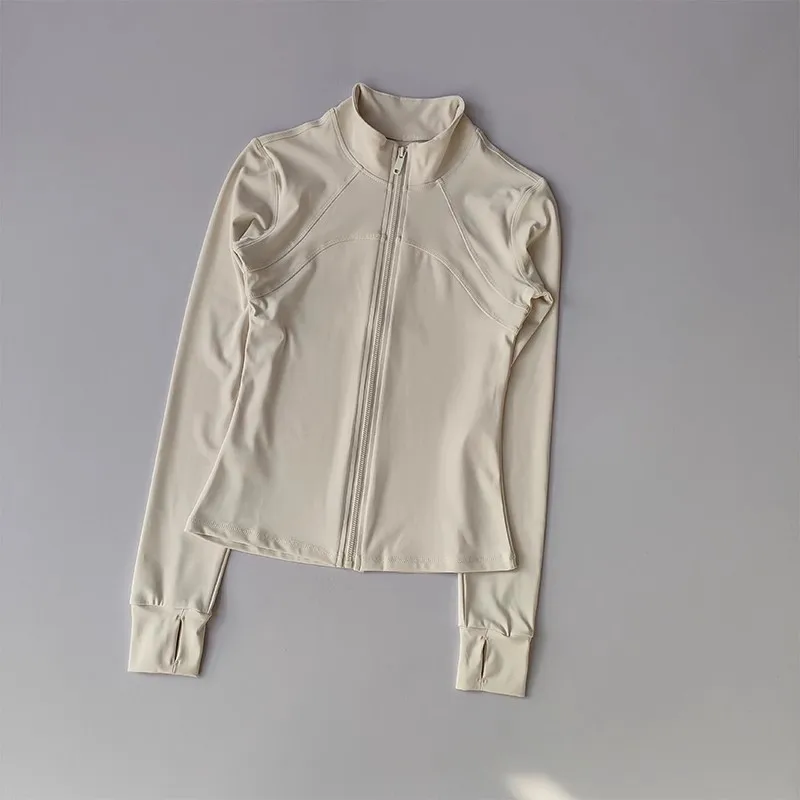 Damen-Sportjacke mit langen Ärmeln, schnelltrocknend, lässig, für Fitnessstudio, Workout, Fitness, Laufen, Training, Fitnessjacke, Sweatshirt – Detail 10