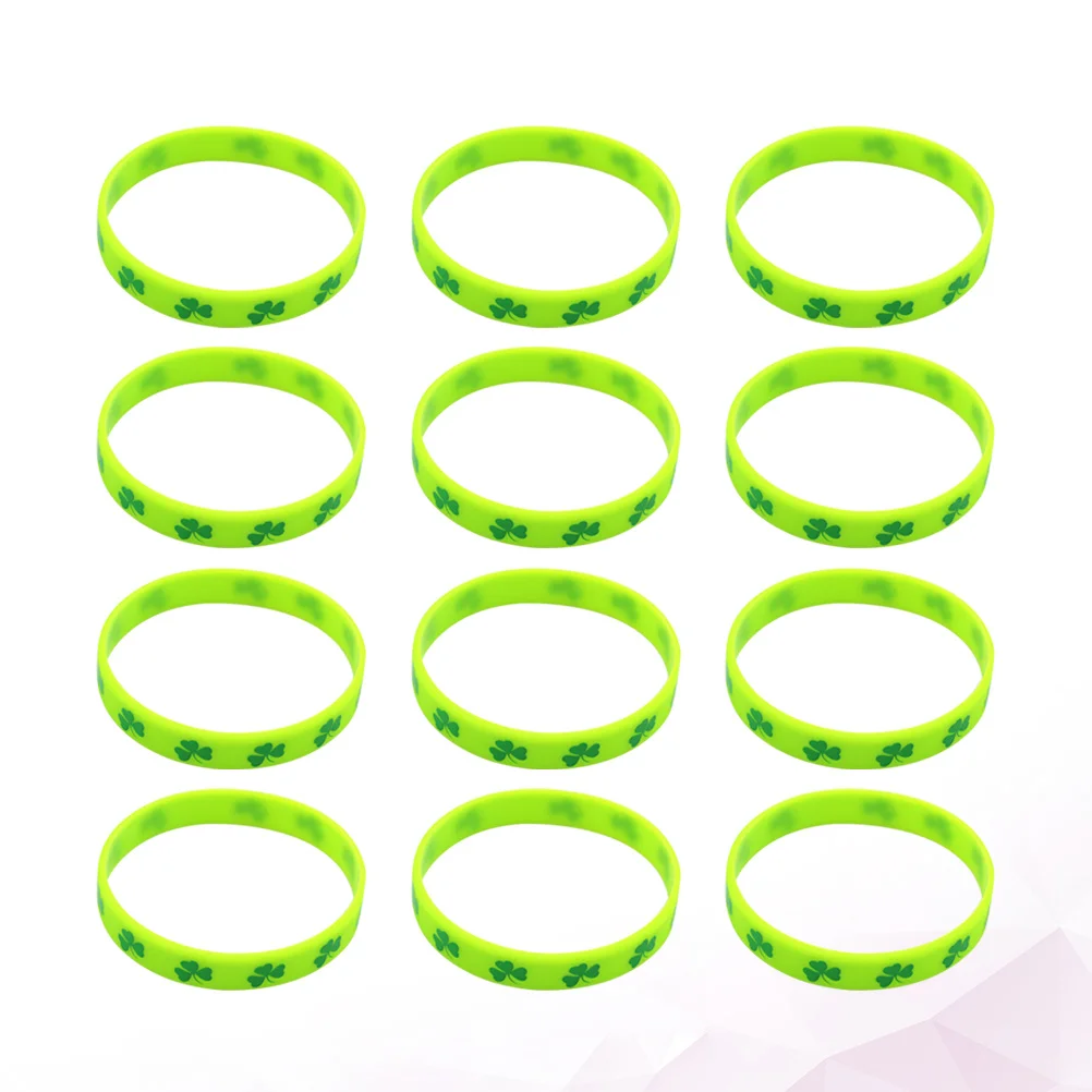 

12Pcs St Patrick's Day Wristbands Green Party Hand Decoration Festival Presents Unique Gift St. Patrick's Day Bracelet