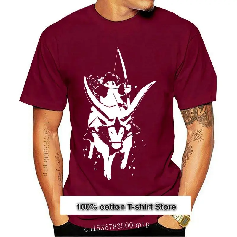 Camiseta de Manga de Anime para hombre, ropa de princesa Mononoke, Ashitaka, Yakul, Deer Hime